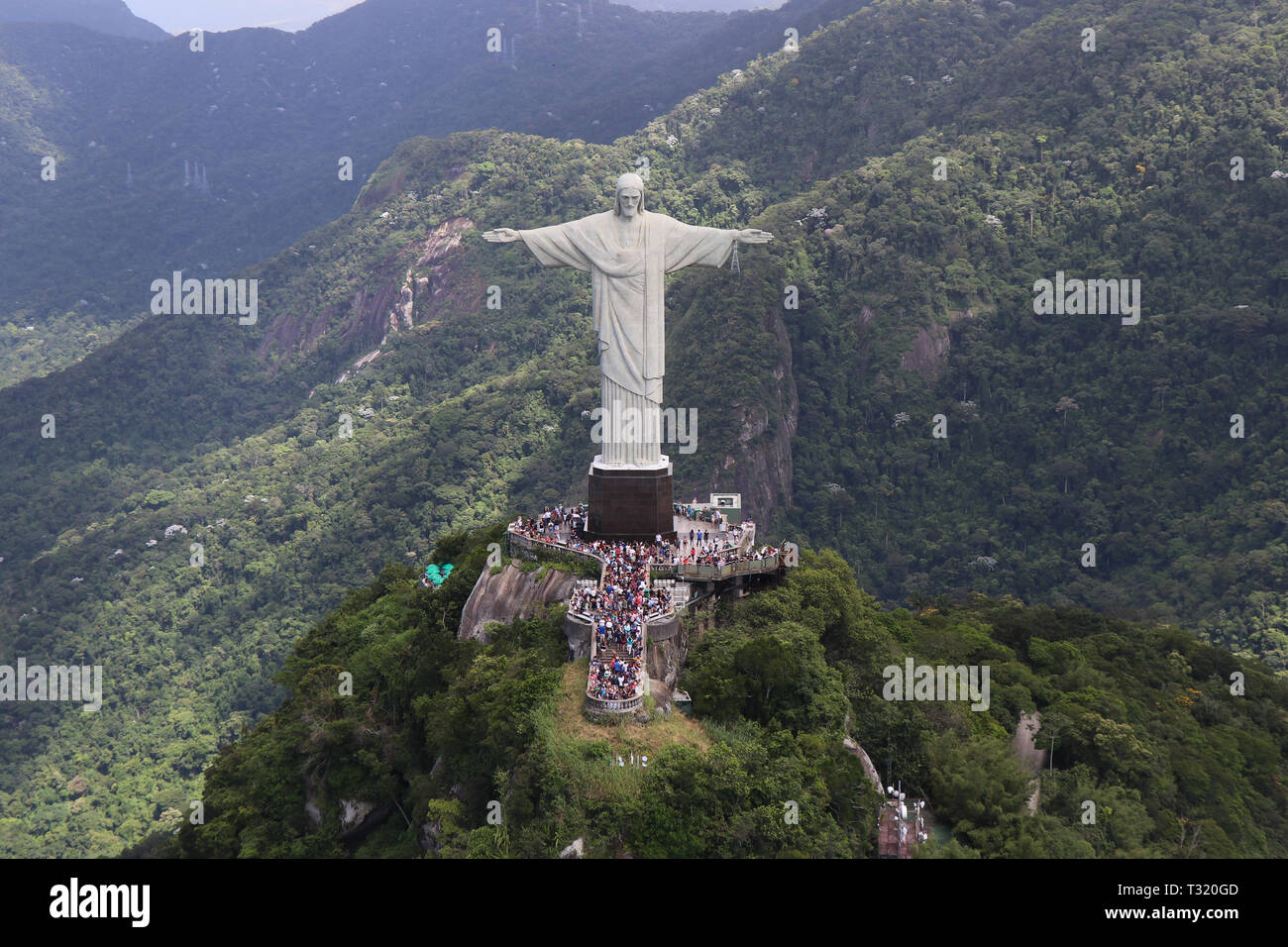 Cristo redentor von oben Stockfoto