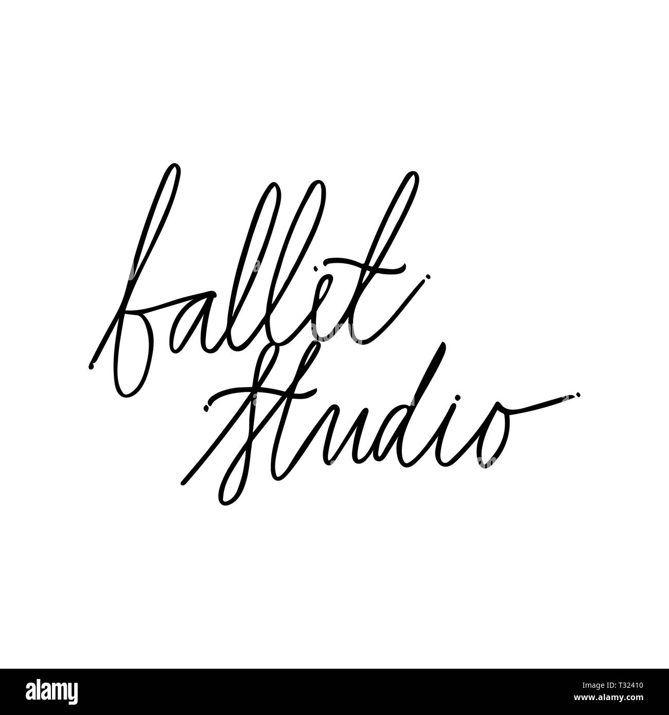 Handgezeichneten Schriftzug. Ballett Kalligraphie. Hand Made Abbildung Stockfoto