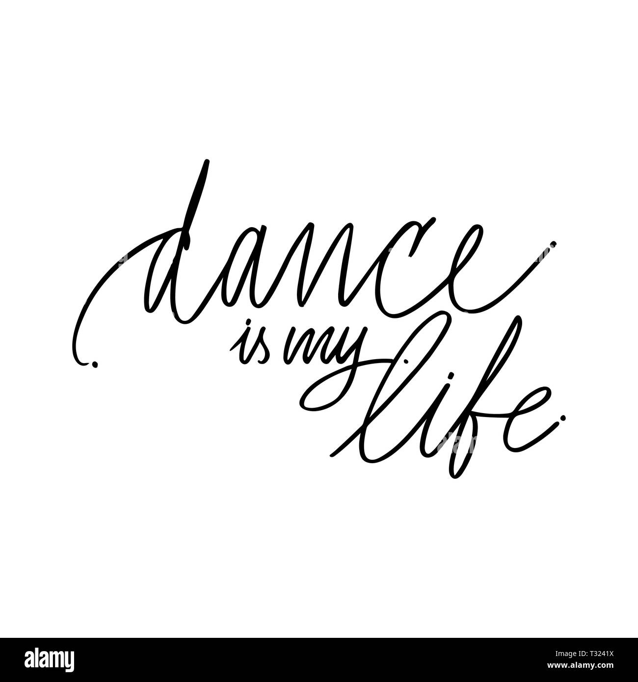 Handgezeichneten Schriftzug. Ballett Kalligraphie. Hand Made Abbildung Stockfoto