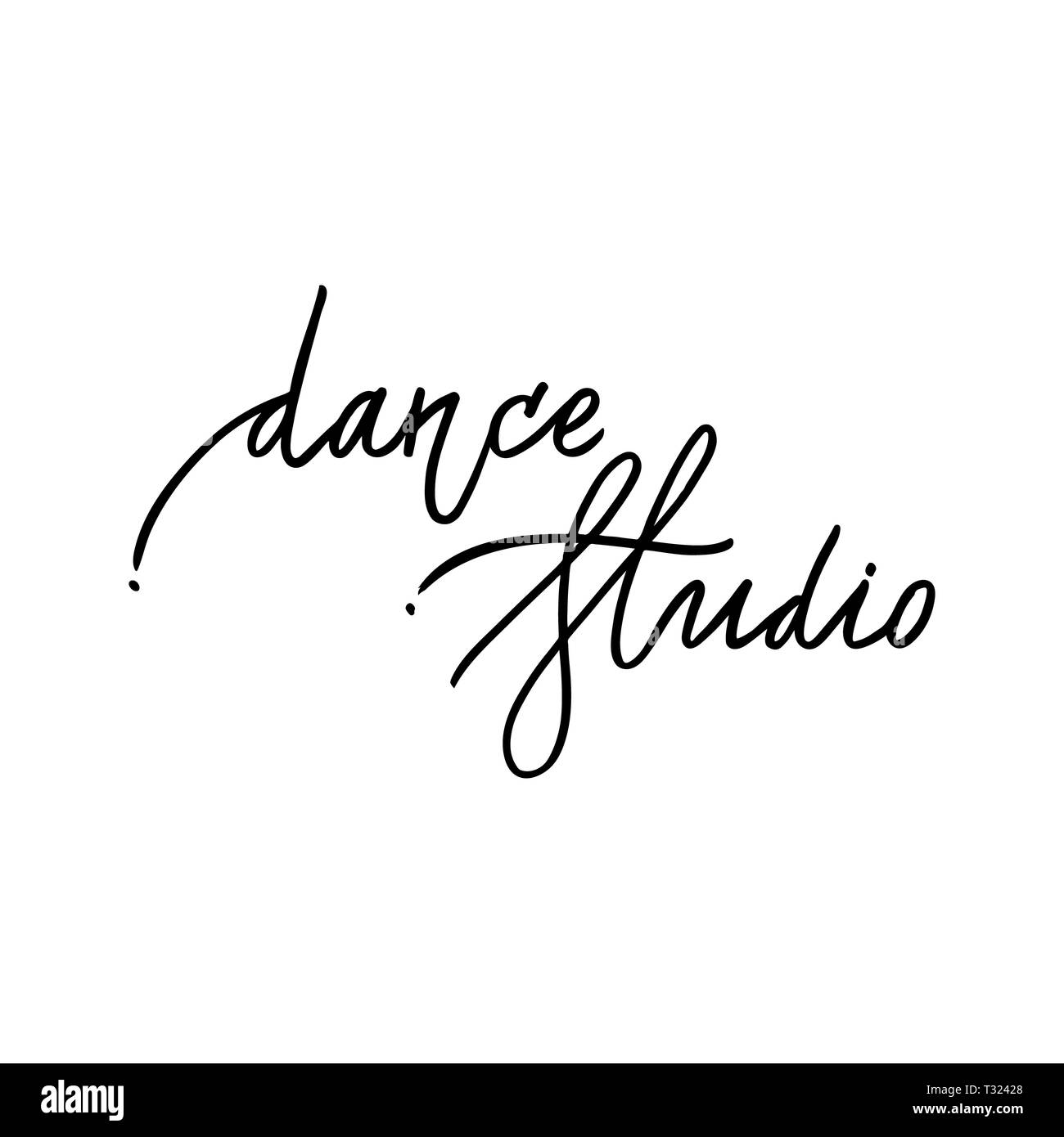 Handgezeichneten Schriftzug. Ballett Kalligraphie. Hand Made Abbildung Stockfoto