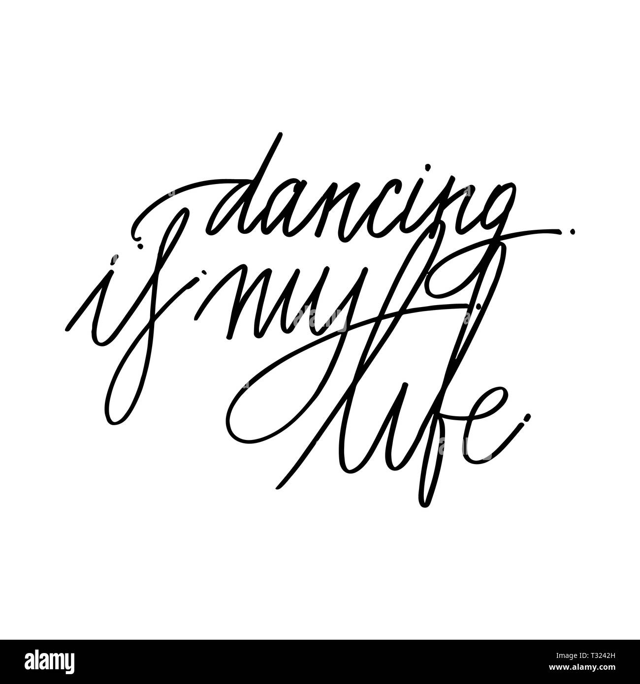 Handgezeichneten Schriftzug. Ballett Kalligraphie. Hand Made Abbildung Stockfoto