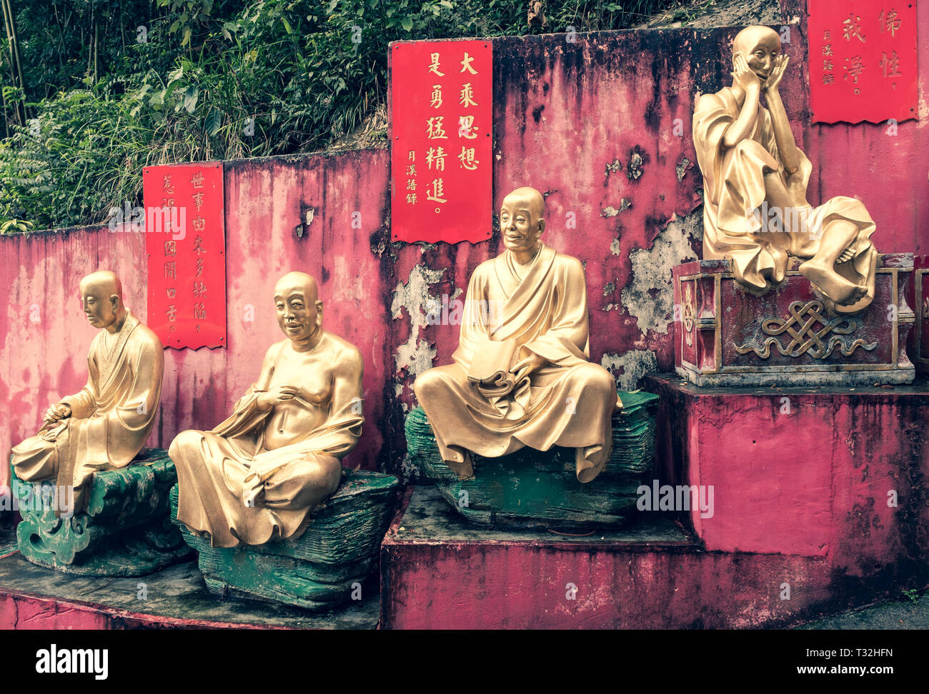 Der Tempel der 10.000 Buddhas in Sha Tin, Hongkong. Mai 2018 Stockfoto