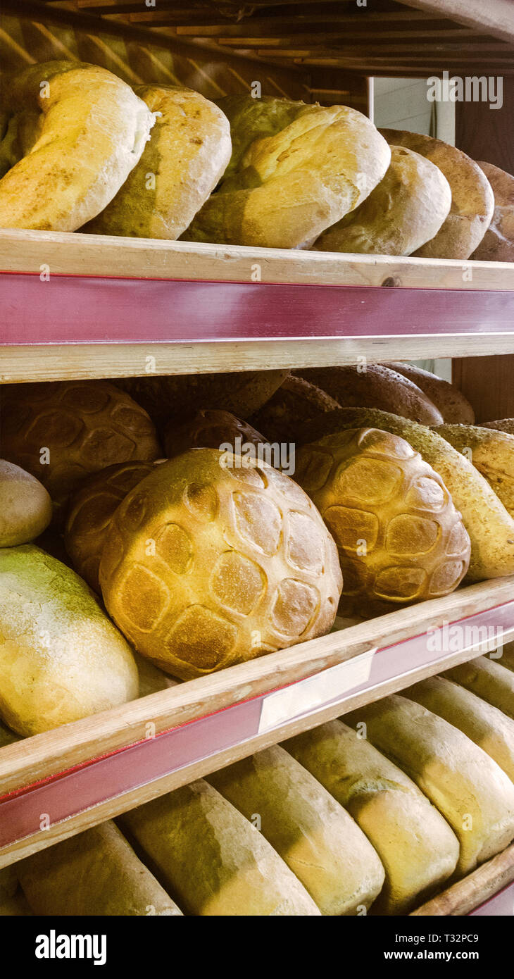 Frisches Brot in der Bäckerei Stockfoto