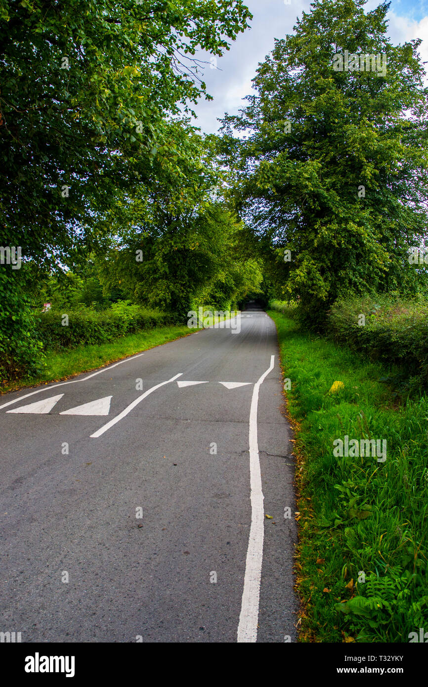 Lange land Straße, der in die Ferne Stockfoto
