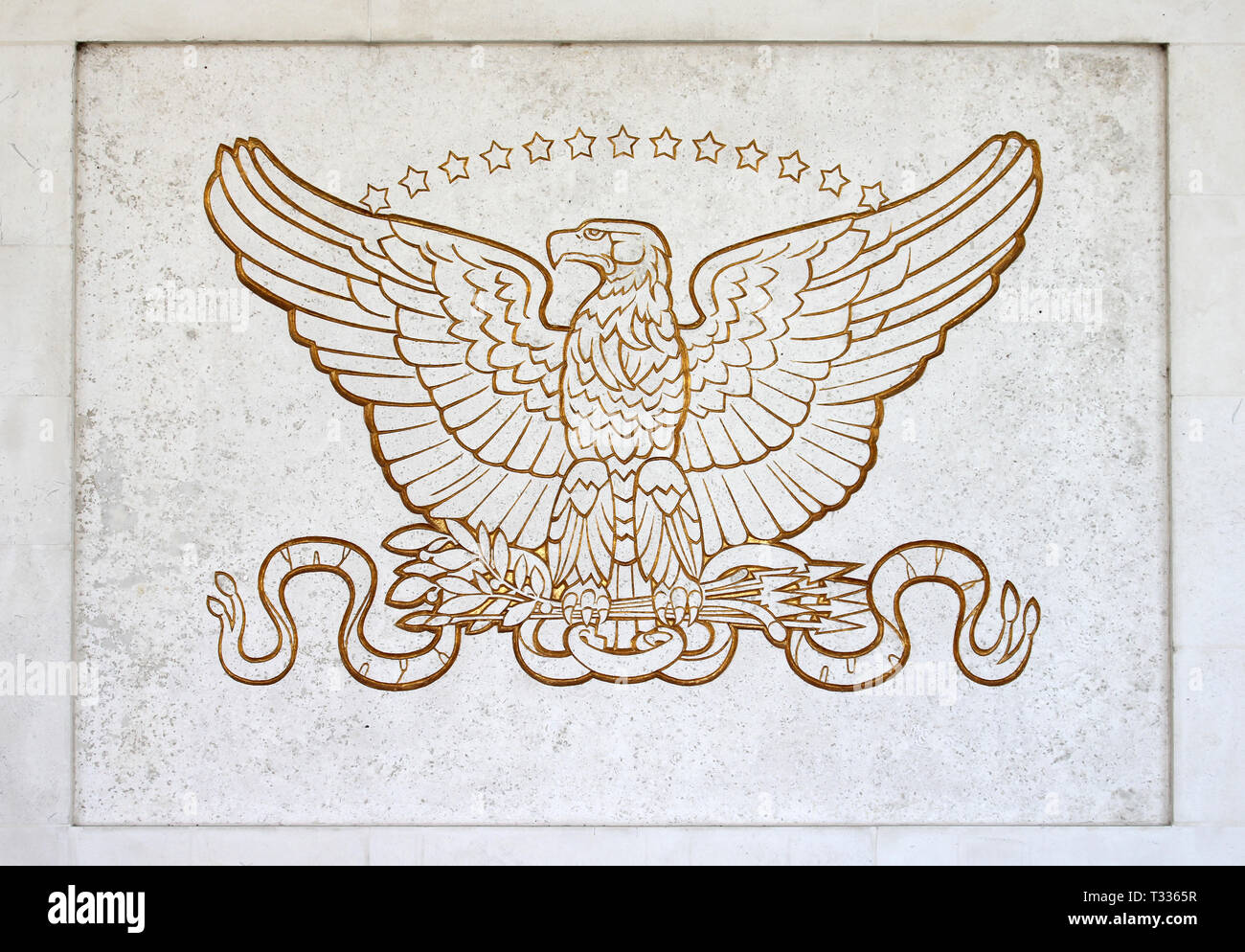 Großes Siegel Der USA – Adler Metall Pin Abzeichen (40x40 Mm, Goldfarben)