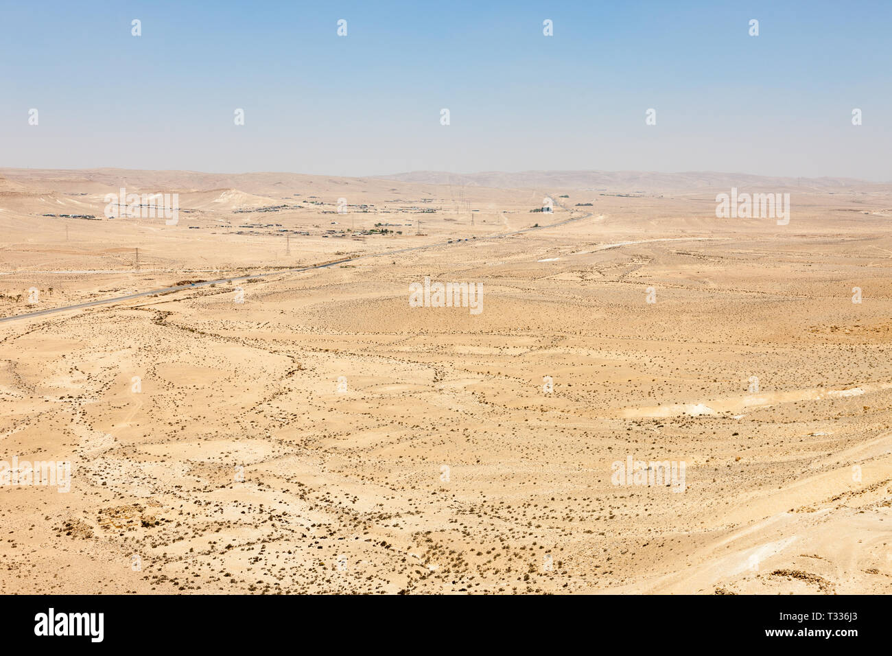 Überblick über die Ruinen dieser christlichen Nabatäischen Stadt in der israelischen Wüste Negev, verlassen, nach dem 7. Jahrhundert muslimischen Eroberung. Heute erhalten als Stockfoto