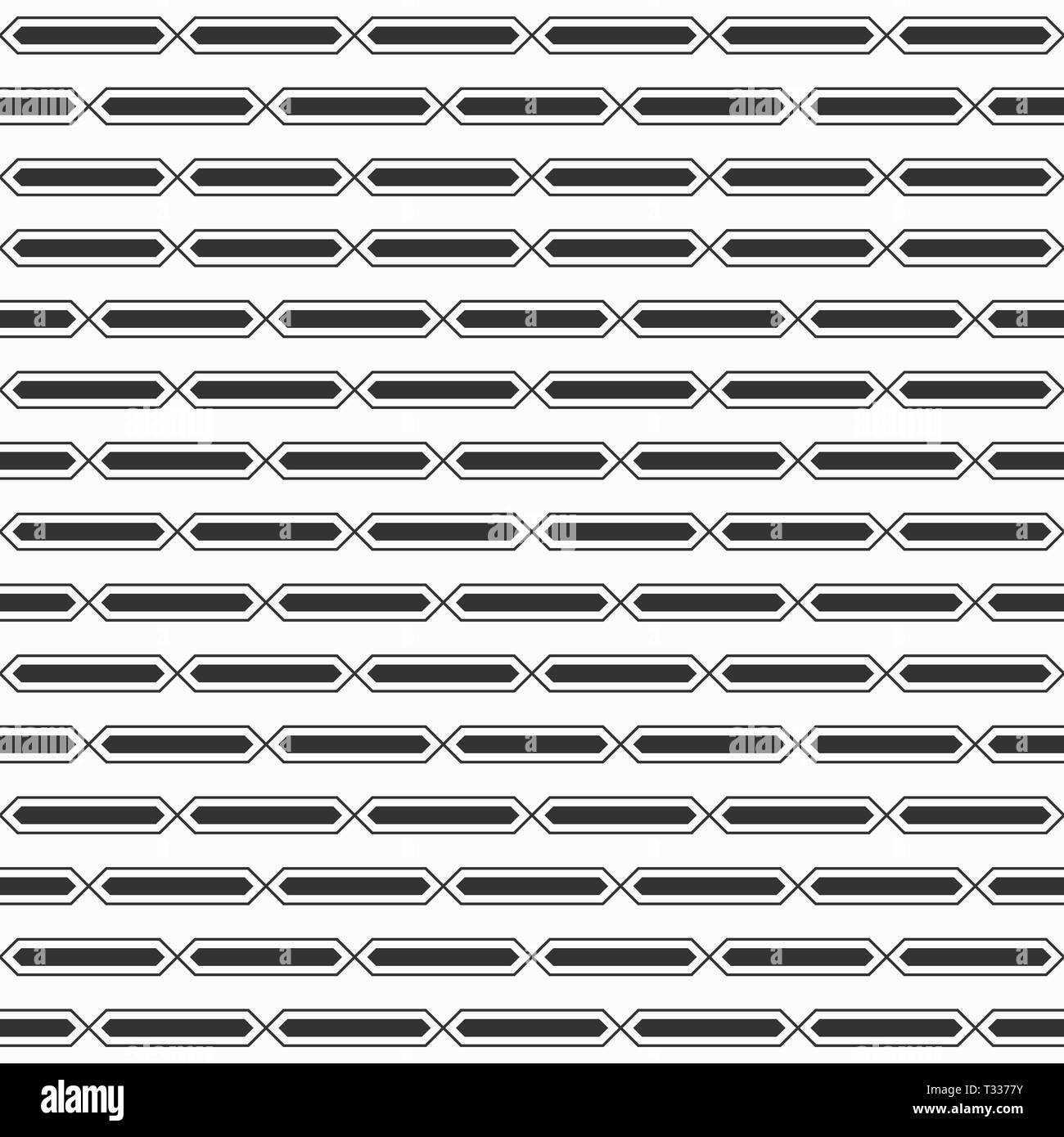 Abstrakte Muster der gestreckte Sechsecke. Geometrische Gittermuster. Elegante Textur. Vektor monochromen Hintergrund. Stock Vektor