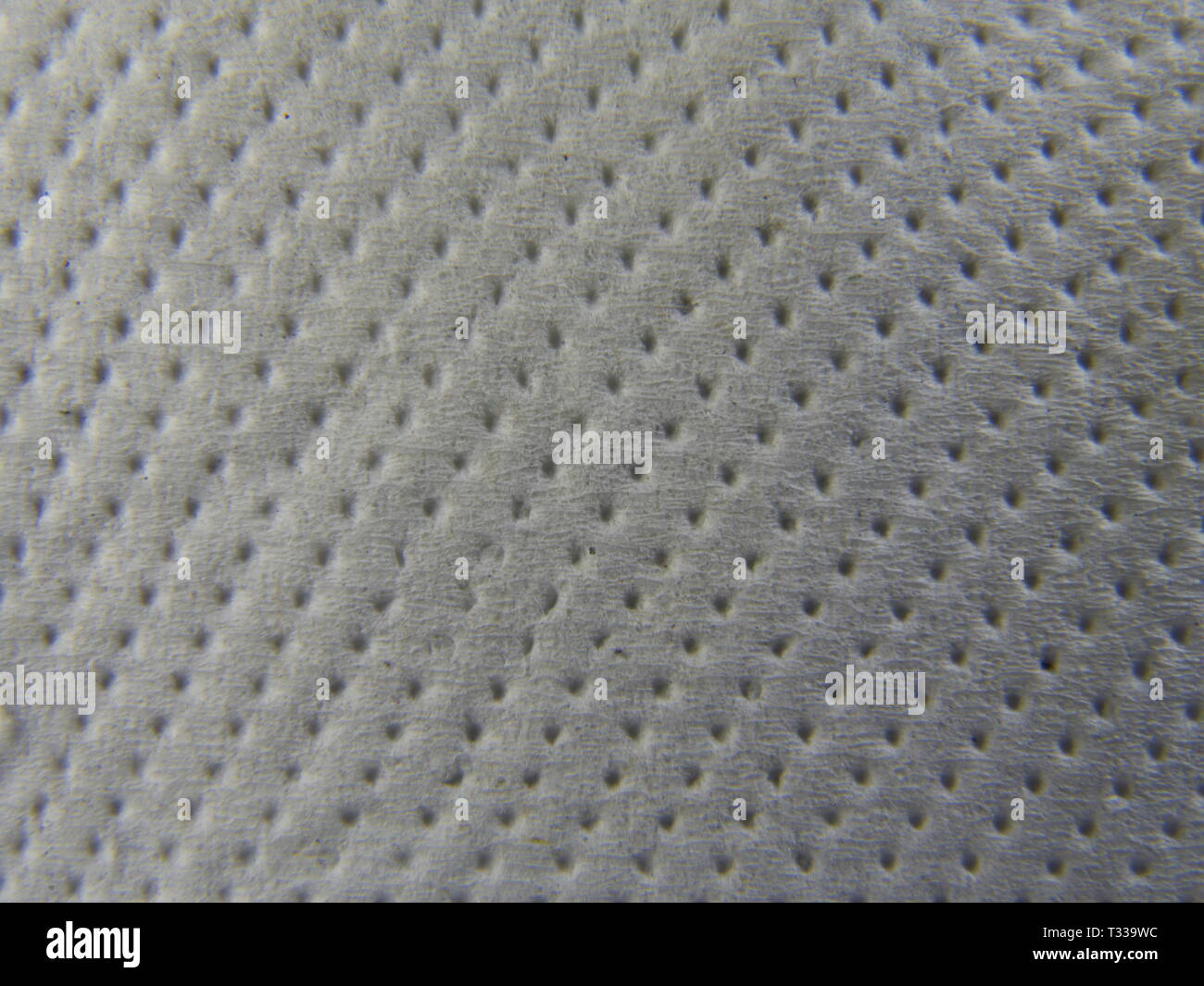 Makro (Nahaufnahme) Küchenpapier Handtuch Oberfläche für die Reinigung und das Einweichen Flüssigkeiten verwendet werden Stockfoto