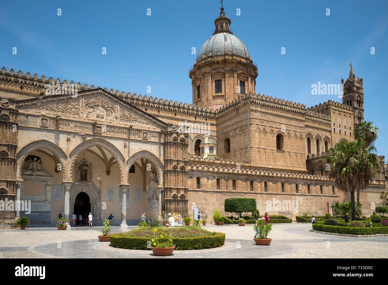 Palermo Kathedrale Santa Maria Assunta oder Saint Maria Himmelfahrt, arabisch-normannischen Stil, Sizilien, Italien Stockfoto