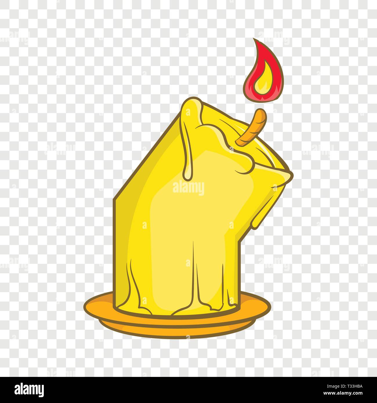 Halloween Kerze Symbol im Comic-stil auf Hintergrund für jede Web Design isoliert Stock Vektor