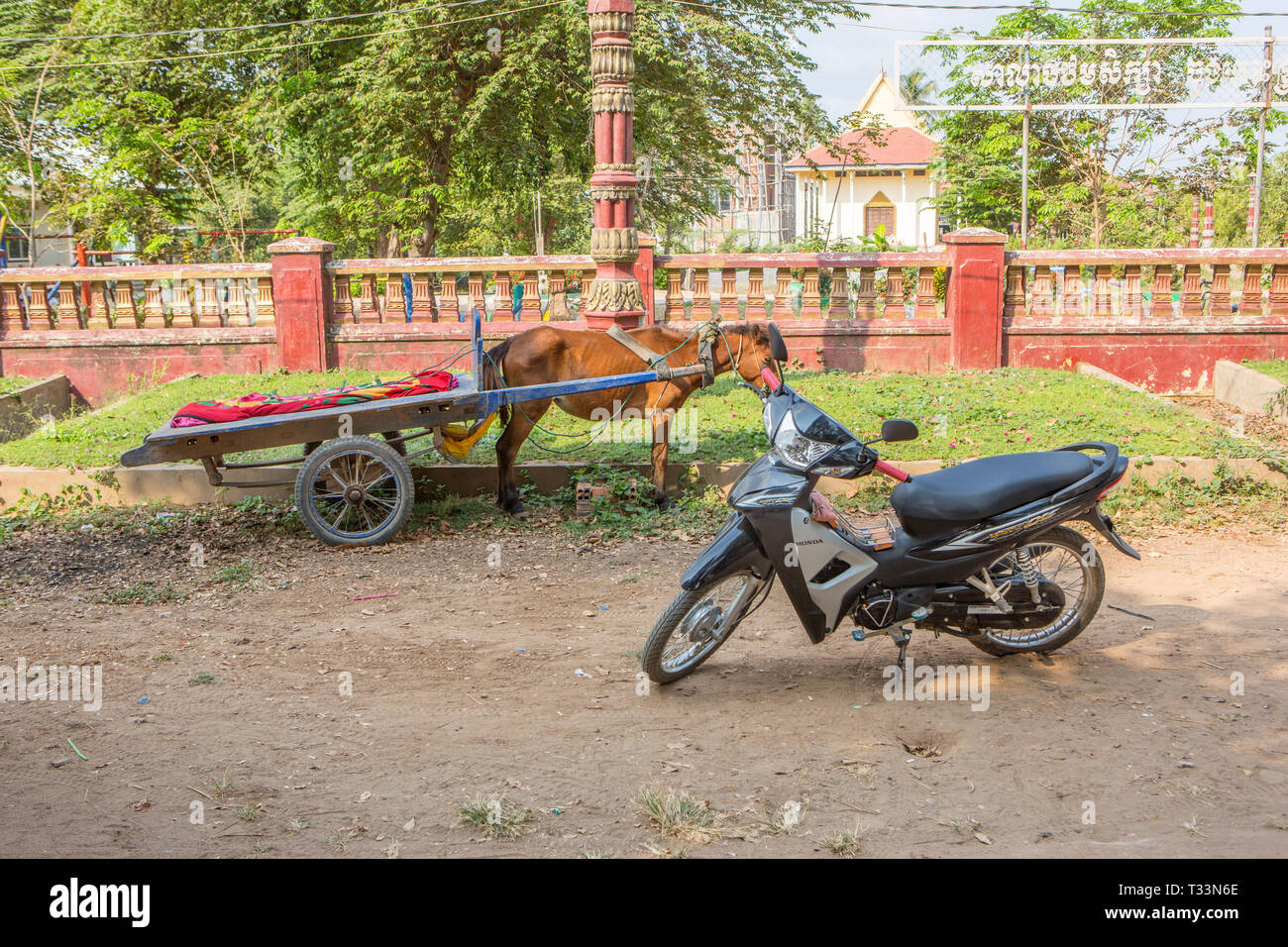 Basic Verkehr in ländlichen Kambodscha Stockfoto