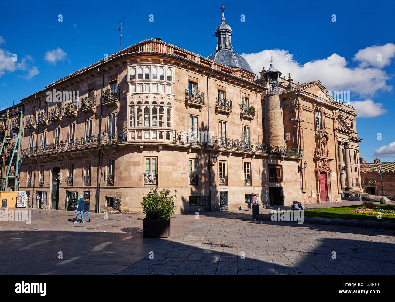 Eingang zu den neoklassischen Palast von Anaya" in Salamanca Stockfoto
