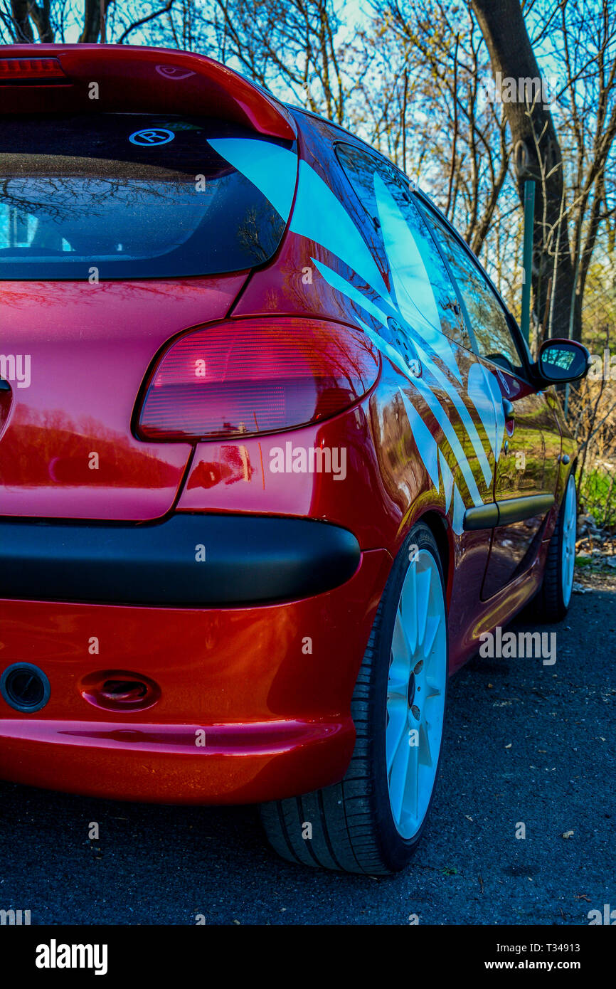 Peugeot 206 Licht Tuning Letzter Teil Stockfotografie Alamy