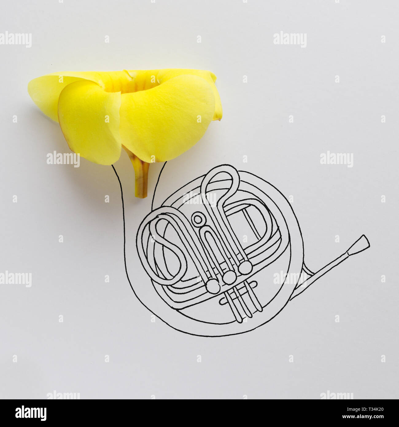 Konzeptionelle Horn Stockfoto