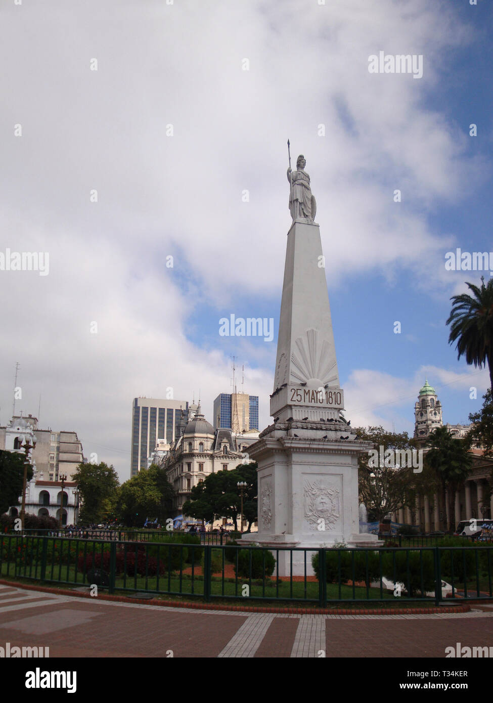 Piramide de Mayo, Plaza de Mayo, Buenos Aires, Argentinien Stockfoto