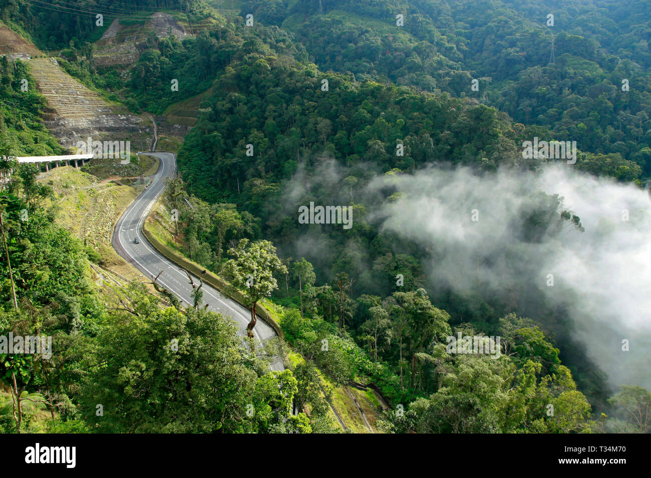 Straße durch Genting Highlands, Malaysia Stockfoto