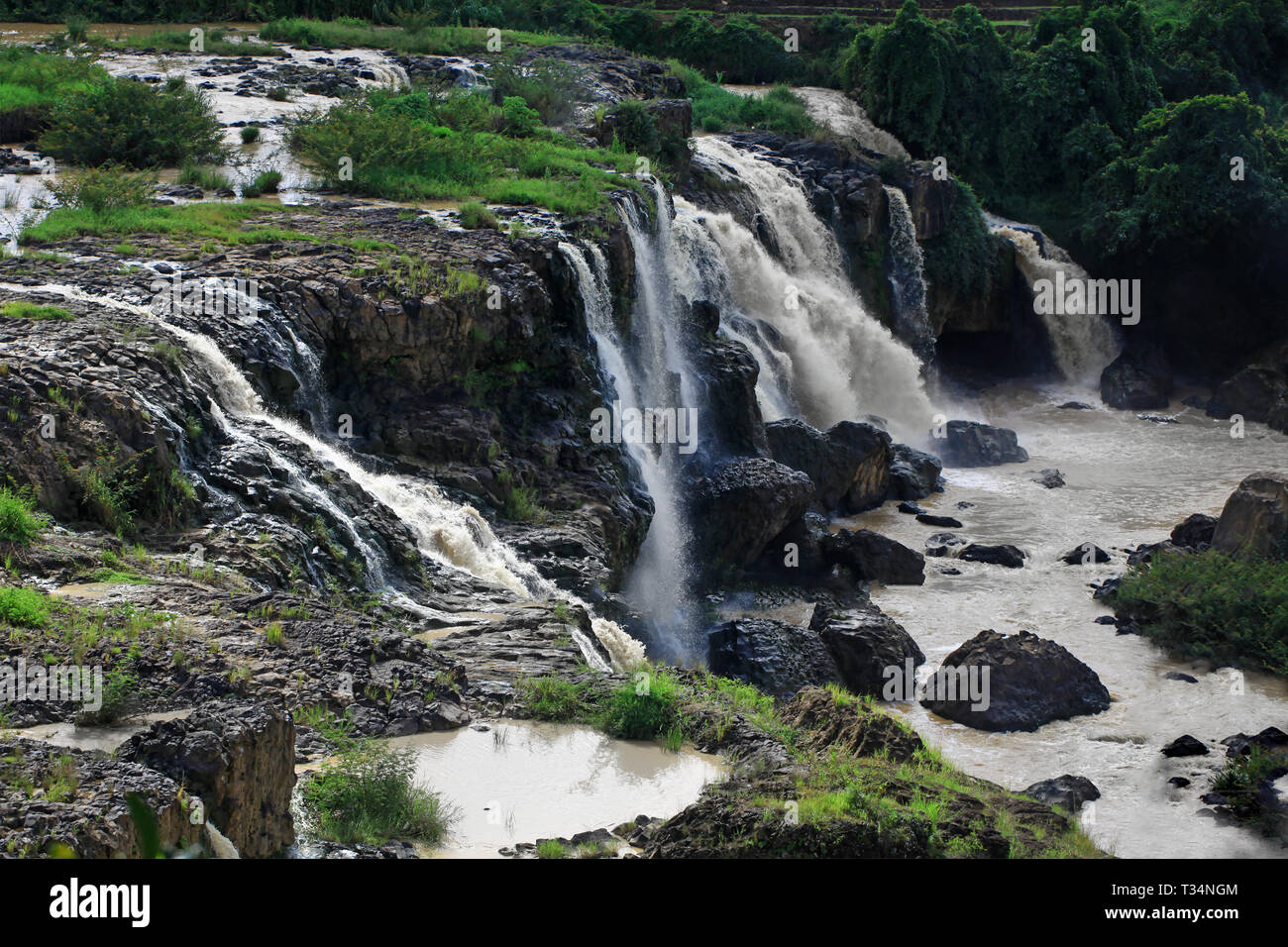 Wasserfall, Sukabumi, West Java, Indonesien Stockfoto