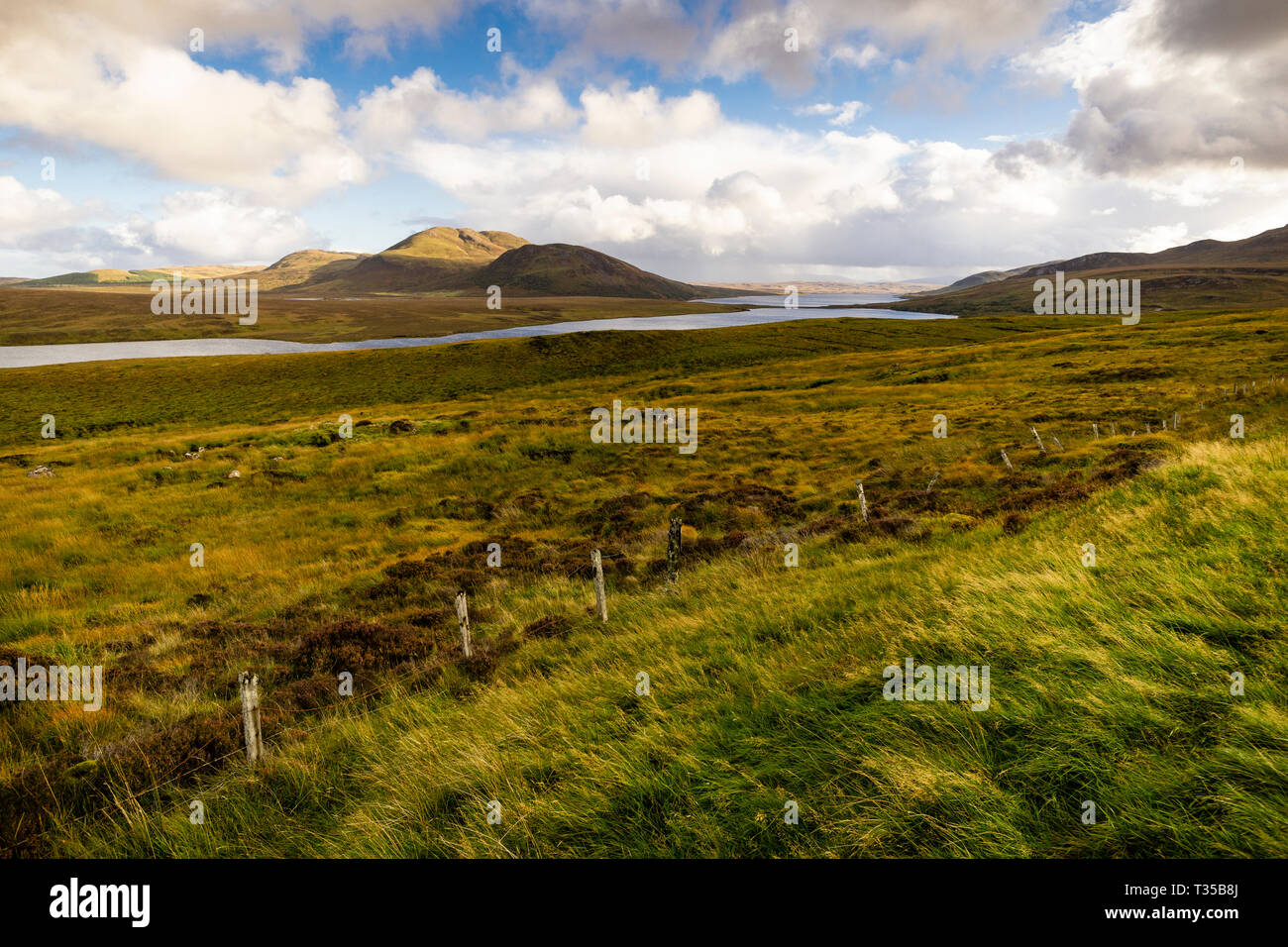 Herbst am Loch Craggie und Loch treu in den schottischen Highlands. Stockfoto