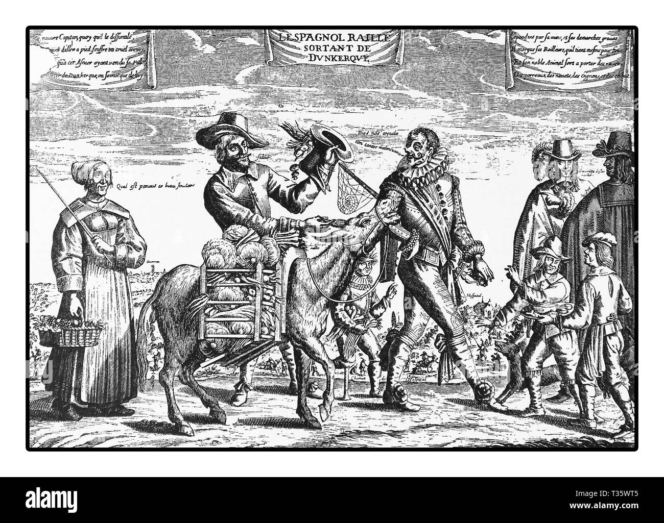 Beenden des spanischen Volkes von Dünkirchen nach der Belagerung am Ende der Anglo-Spanish Krieg (1654 - 1660) Stockfoto