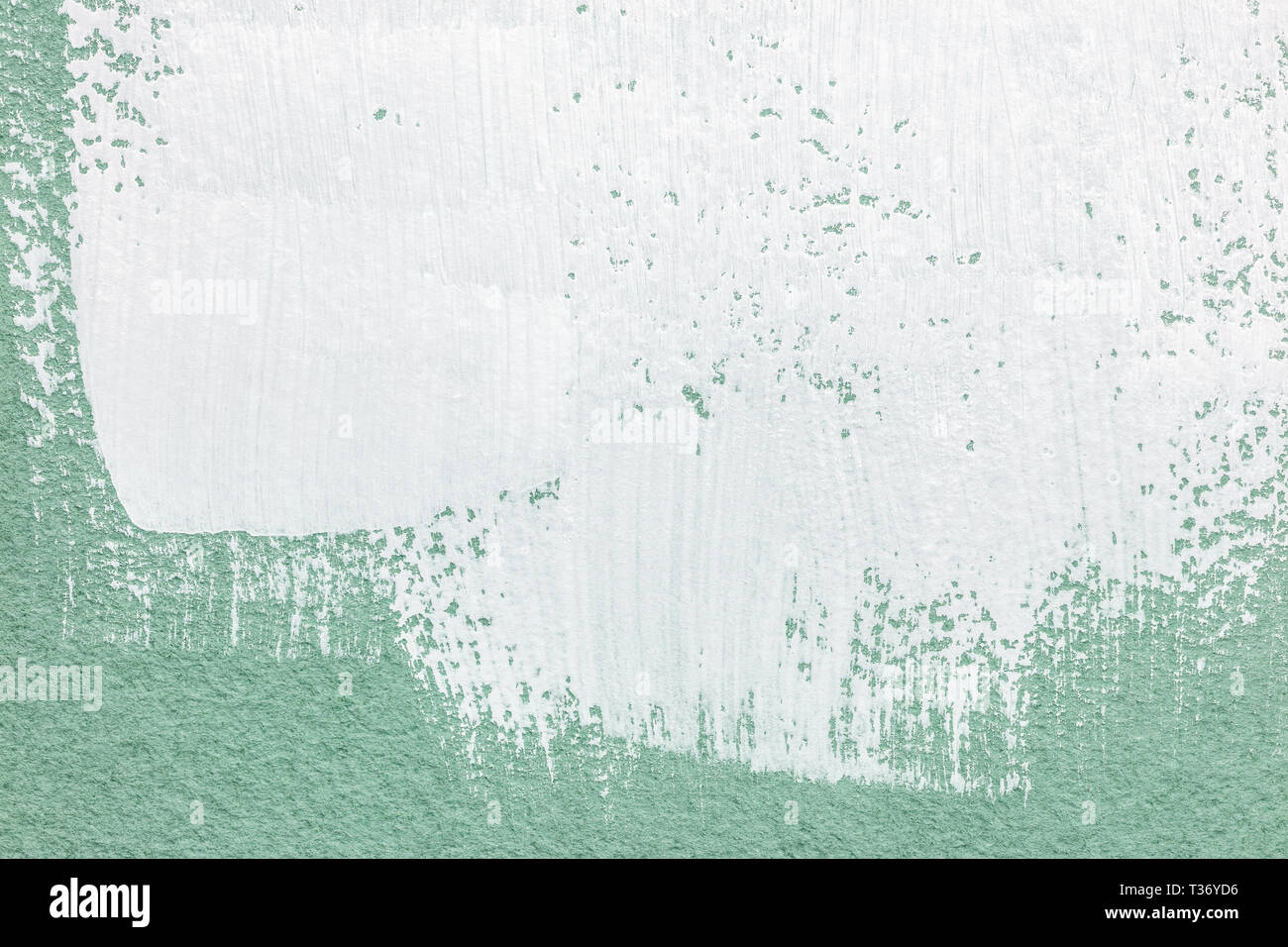 Kunst abstrakt gemalten Hintergrund auf grünem Papier Textur. makroaufnahme Stockfoto