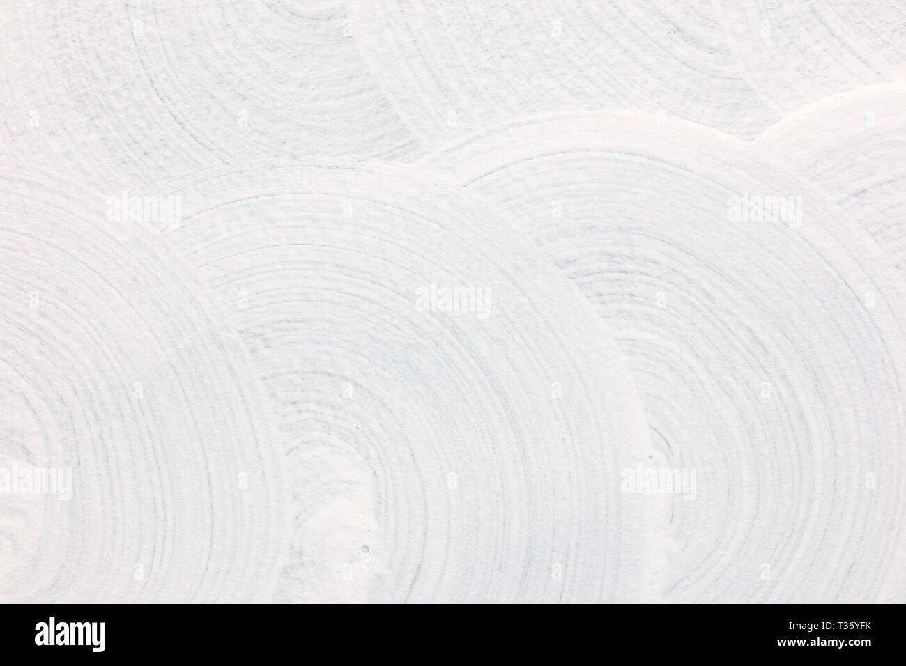 Weißer Farbe streichen Textur auf Papier. hoch detaillierte Schwarzweiß-Textur Stockfoto