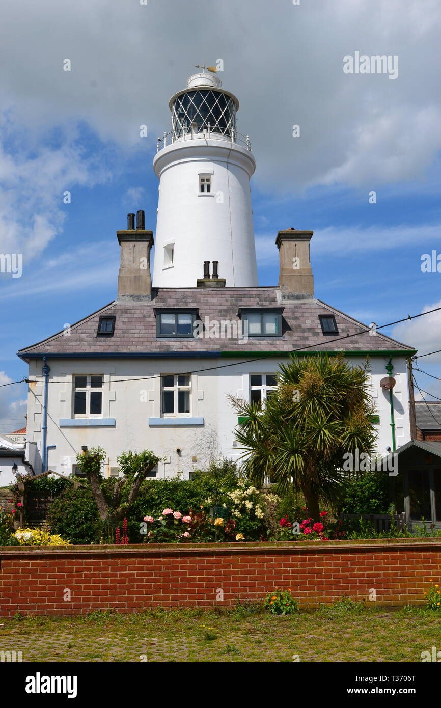 Southwold Leuchtturm, Southwold Badeort in Suffolk, Großbritannien Stockfoto