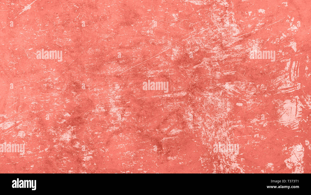 Coral Pink Farbe getonte Grunge old Vintage schmutzig distressed Textur Hintergrund mit ungleichen Lärm Stockfoto