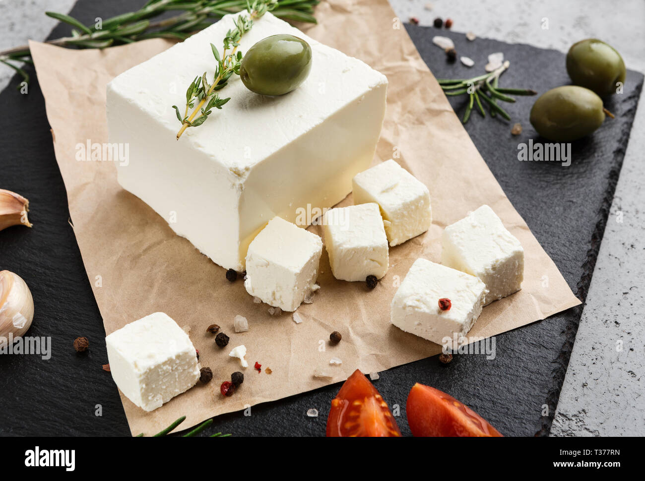 Hausgemachte griechische Käse Konzept Stockfoto