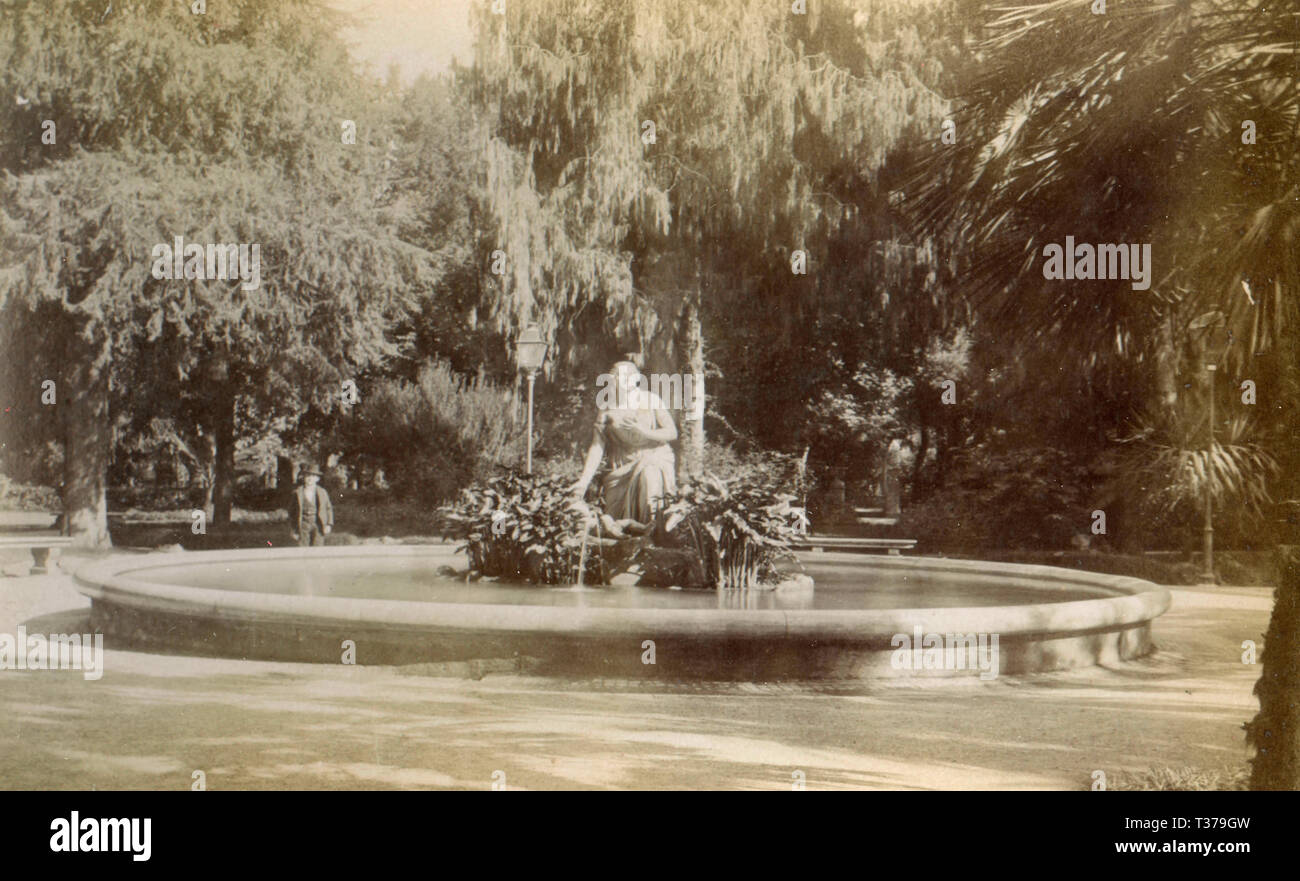 Moses Brunnen am Pincio, Rom, Italien 1890 s Stockfoto
