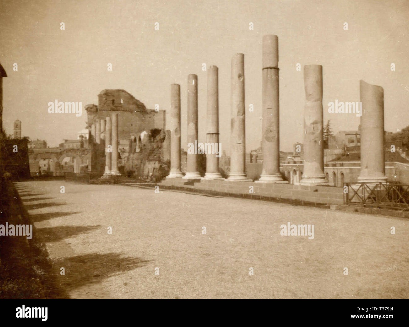 Blick auf das Forum Romanum, Rom, Italien 1920 s Stockfoto