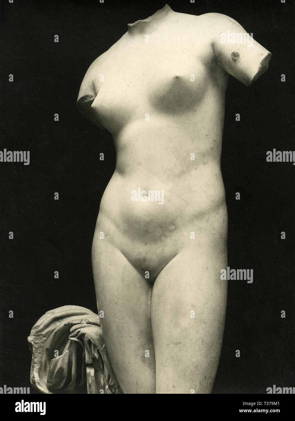 Griechischer Marmor Statue einer Frau, 1930er Jahre Stockfoto