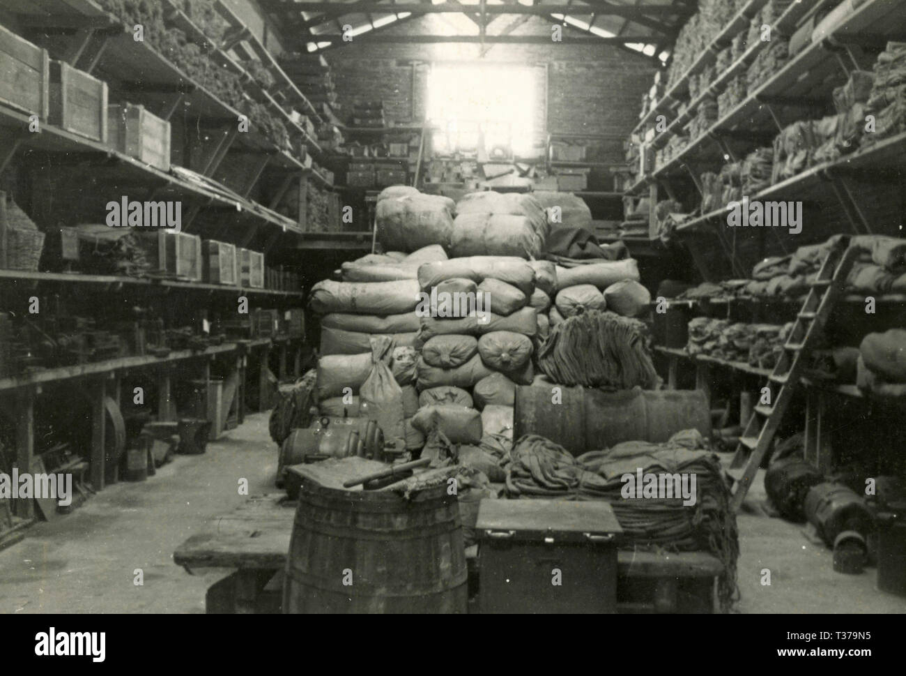 Factory Einzahlung im Ofen Filippi, Castelnuovo di Magra, Italien 1950 s Stockfoto