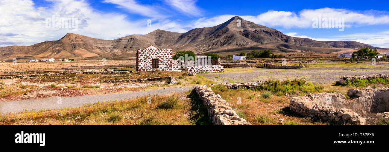 Traditionelles Haus auf Fuerteventura, Spanien. Stockfoto