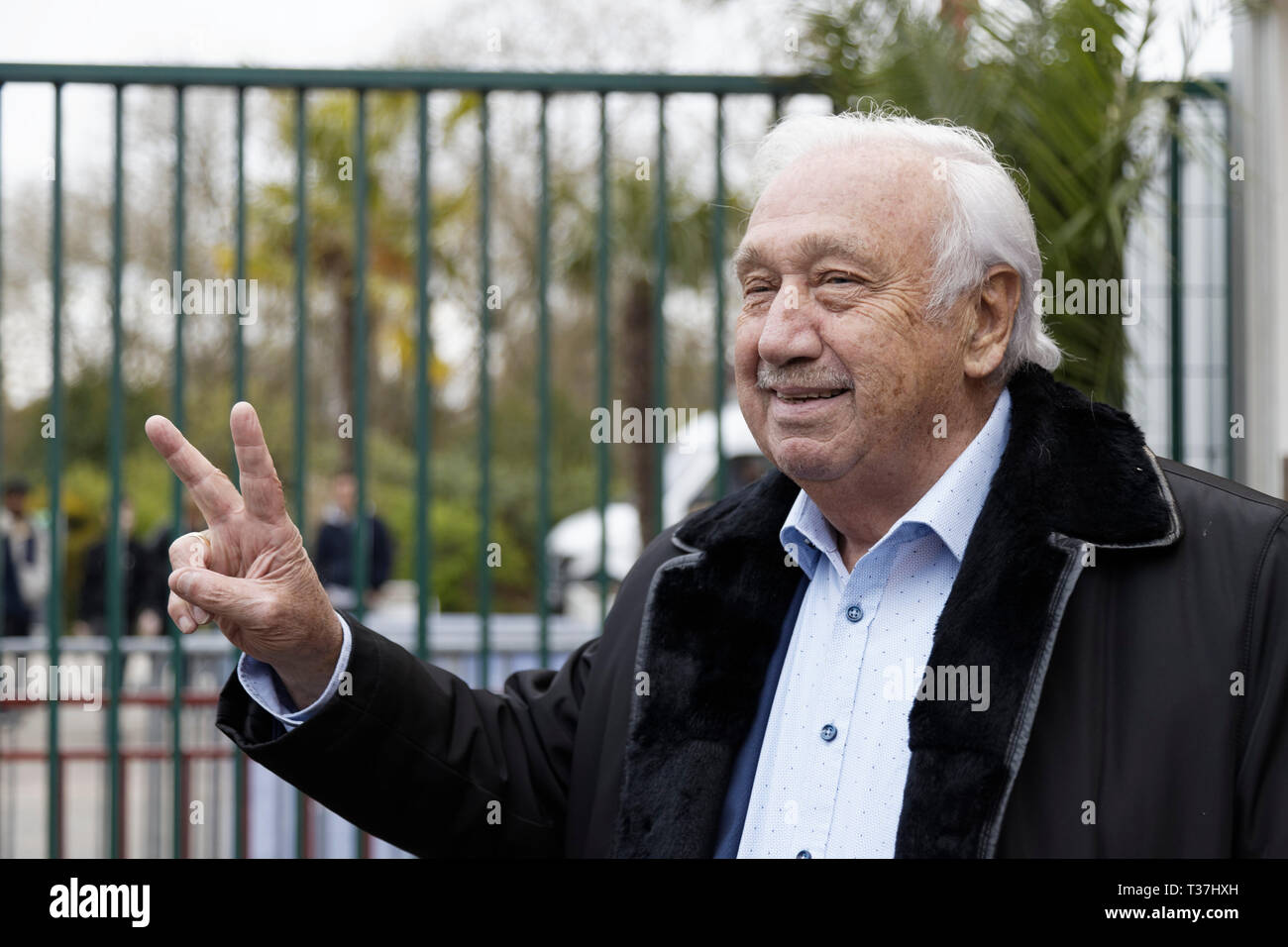 Paris, Frankreich, 5. April 2019. Marcel Campion nimmt an der Eröffnung der Messe von Trone2019 am Rasen von Reuilly am 5. April 2019 in Paris. Stockfoto