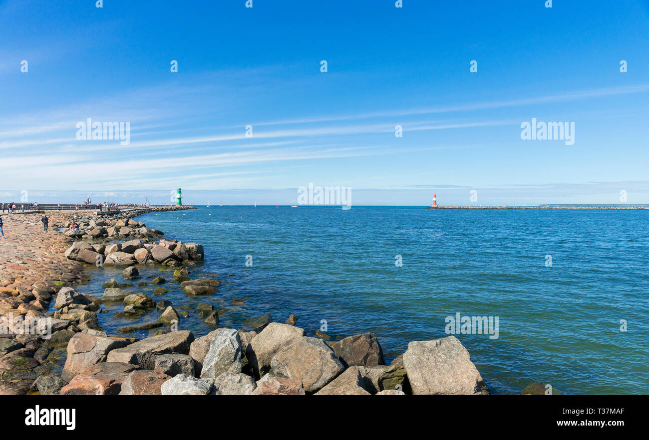 Warnemünde in Deutschland, Ostsee Stockfoto