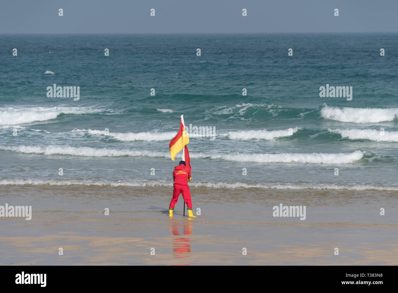 Cornwall, UK. 07 Apr, 2019. Sonnige in St. Ives. Foto: Simon Maycock/Alamy leben Nachrichten Stockfoto