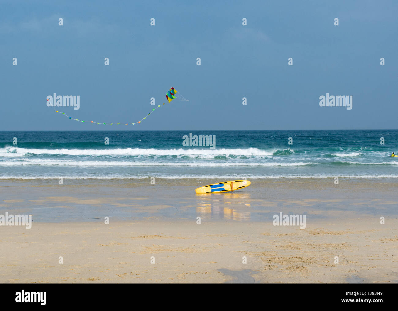 Cornwall, UK. 07 Apr, 2019. Sonnige in St. Ives. Foto: Simon Maycock/Alamy leben Nachrichten Stockfoto