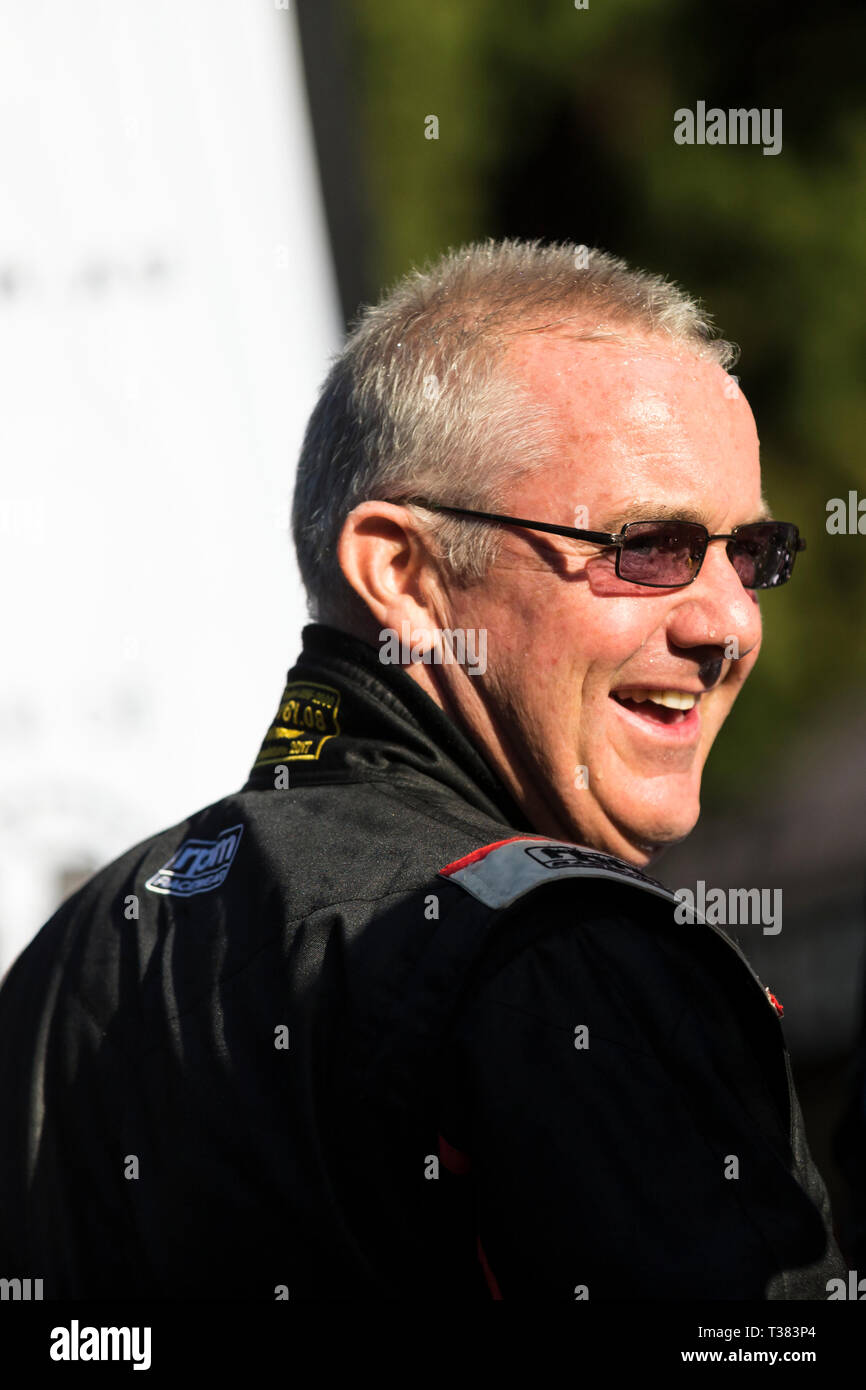 Nannup, Western Australia, Australien. 7 Apr, 2019. ARC CAMS Australian Rally Championship Runde 1, Tag 3; John O'Dowd nach der Rallye Credit: Aktion plus Sport/Alamy leben Nachrichten Stockfoto