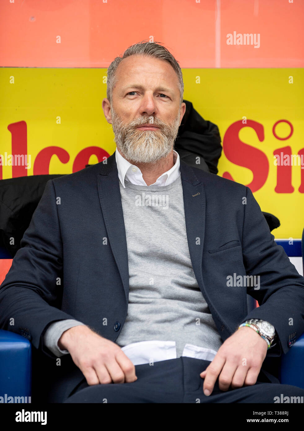 Duisburg, Deutschland. 06 Apr, 2019. Sporting Director Thomas Linke (IN) Fußball 2. 1. Fussballbundesliga, 28. Spieltag MSV Duisburg (DU) - FC Ingolstadt 04 (IN) 2:4, am 06.04.2019 in Duisburg/Deutschland. ##DFL-Bestimmungen verbieten die Verwendung von Fotografien als Bildsequenzen und/oder quasi-Video## € | Nutzung der weltweiten Kredit: dpa/Alamy leben Nachrichten Stockfoto