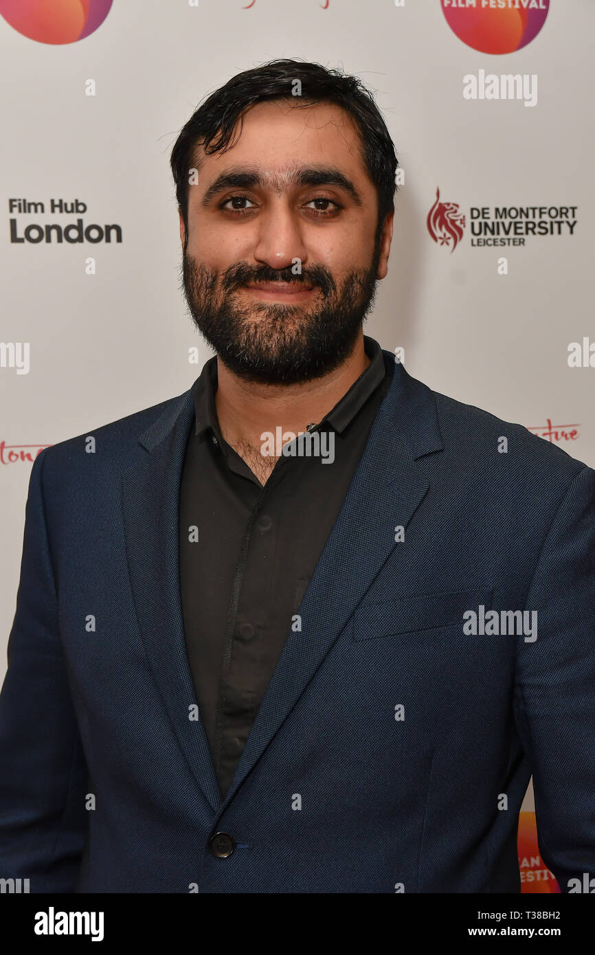 London, Großbritannien. 7. Apr 2019. UK Asian Film Festival schließen Flamme Awards Gala-roten Teppich BAFTA 195 Piccadilly, am 7. April 2019, London, UK Bild Capital/Alamy leben Nachrichten Stockfoto