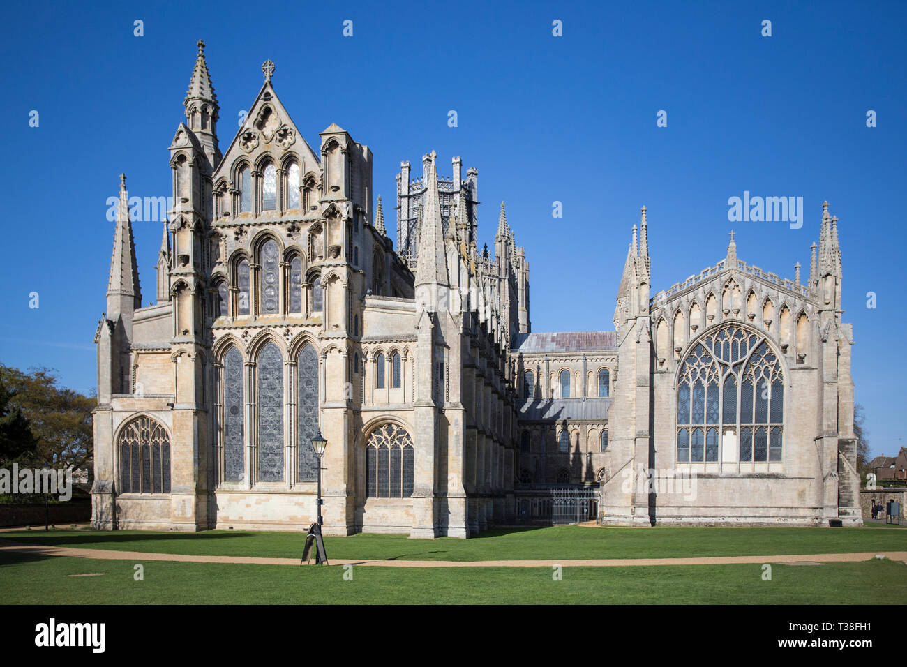 Blick auf die östlichen Ende und Marienkapelle der Ely Cathedral, Ely, Cambridgeshire, England Stockfoto