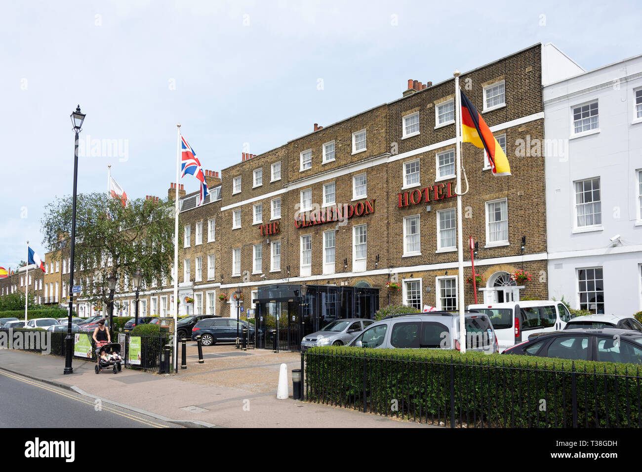 The Clarendon Hotel, Montpelier Row, Blackheath, Royal Borough von Greenwich, London, England, Vereinigtes Königreich Stockfoto