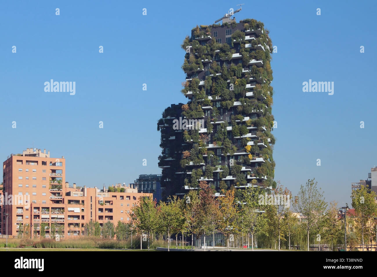 Mailand, Italien - 27.September 2018: Vertikal Wolkenkratzer "Holz" Stockfoto