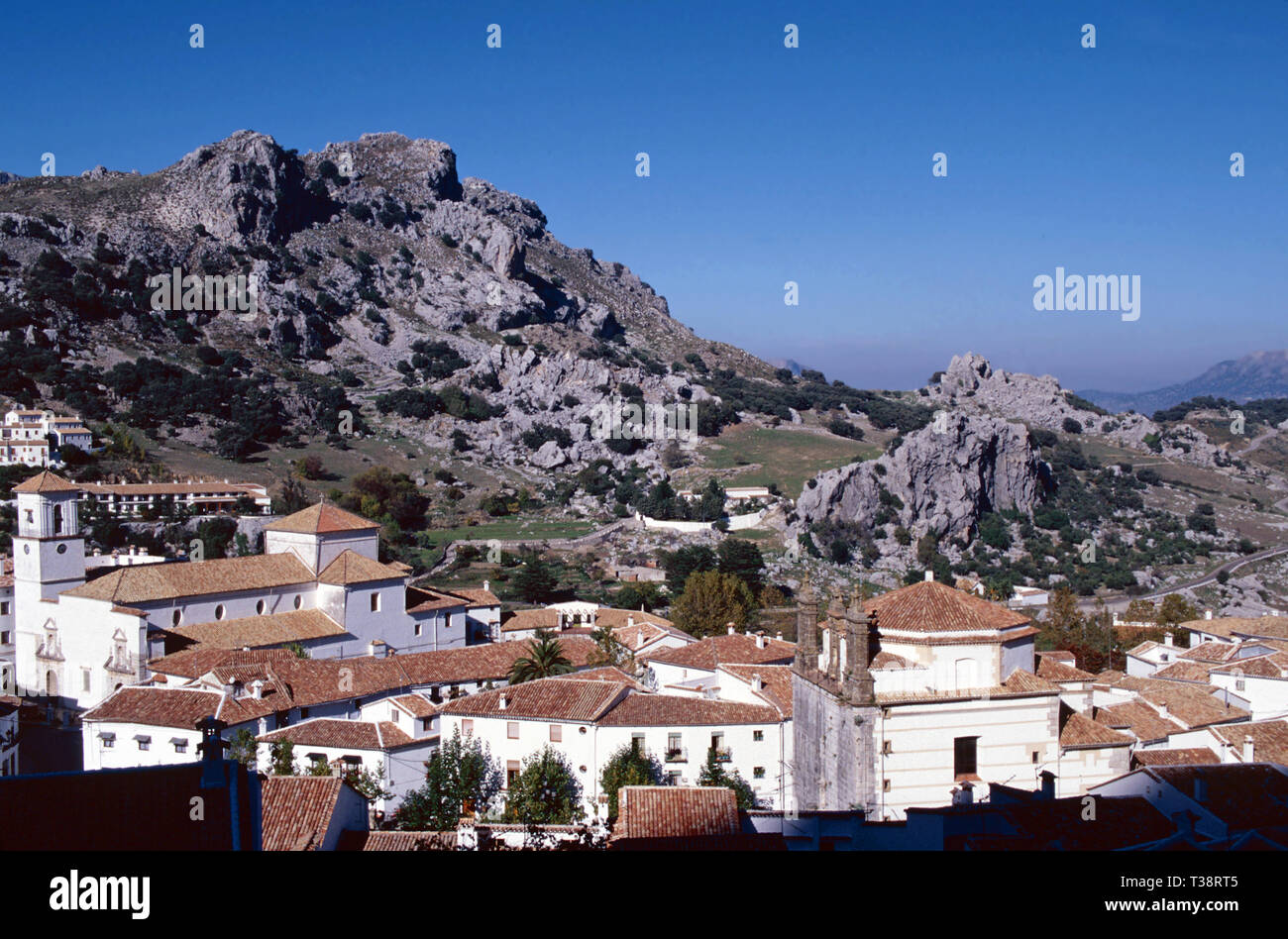 Weiß getünchte Stadt Mijas, Spanien Stockfoto