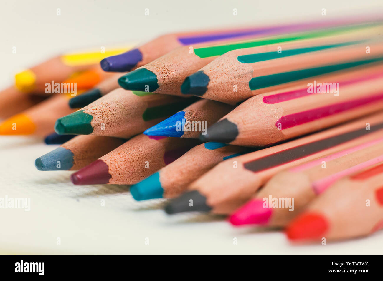 Buntstift Nahaufnahme Makro Stockfoto