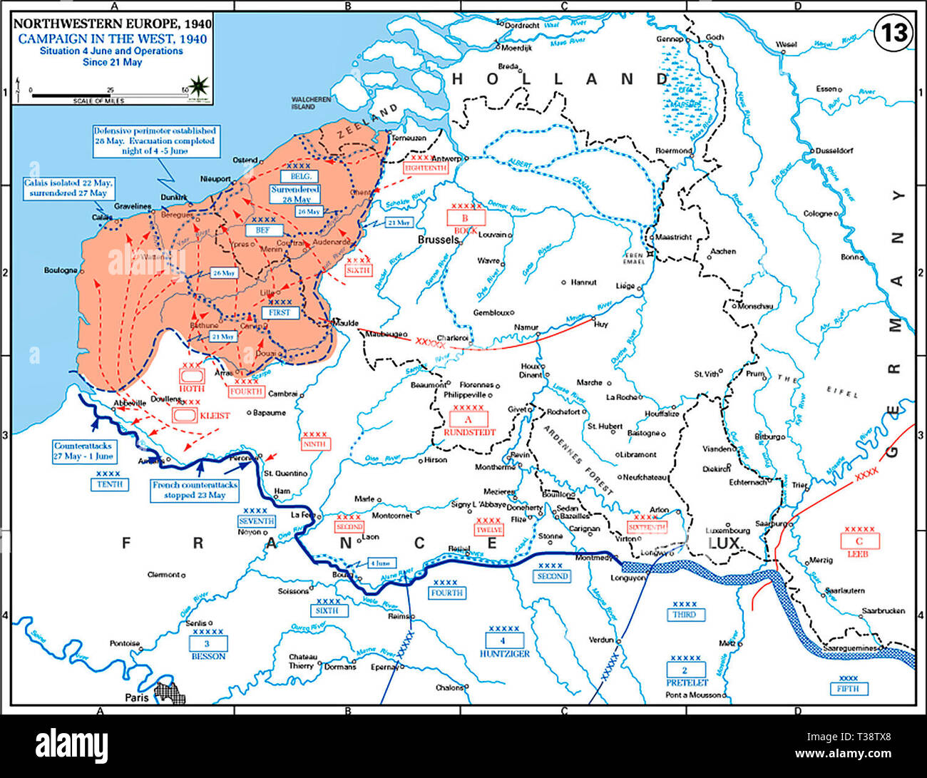 Frankreich weltkrieg karte -Fotos und -Bildmaterial in hoher Auflösung – Alamy