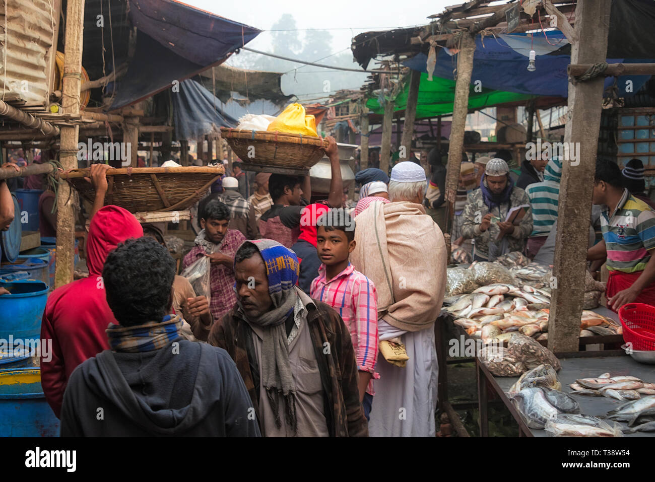 Fischmarkt, Dhaka, Bangladesch Stockfoto