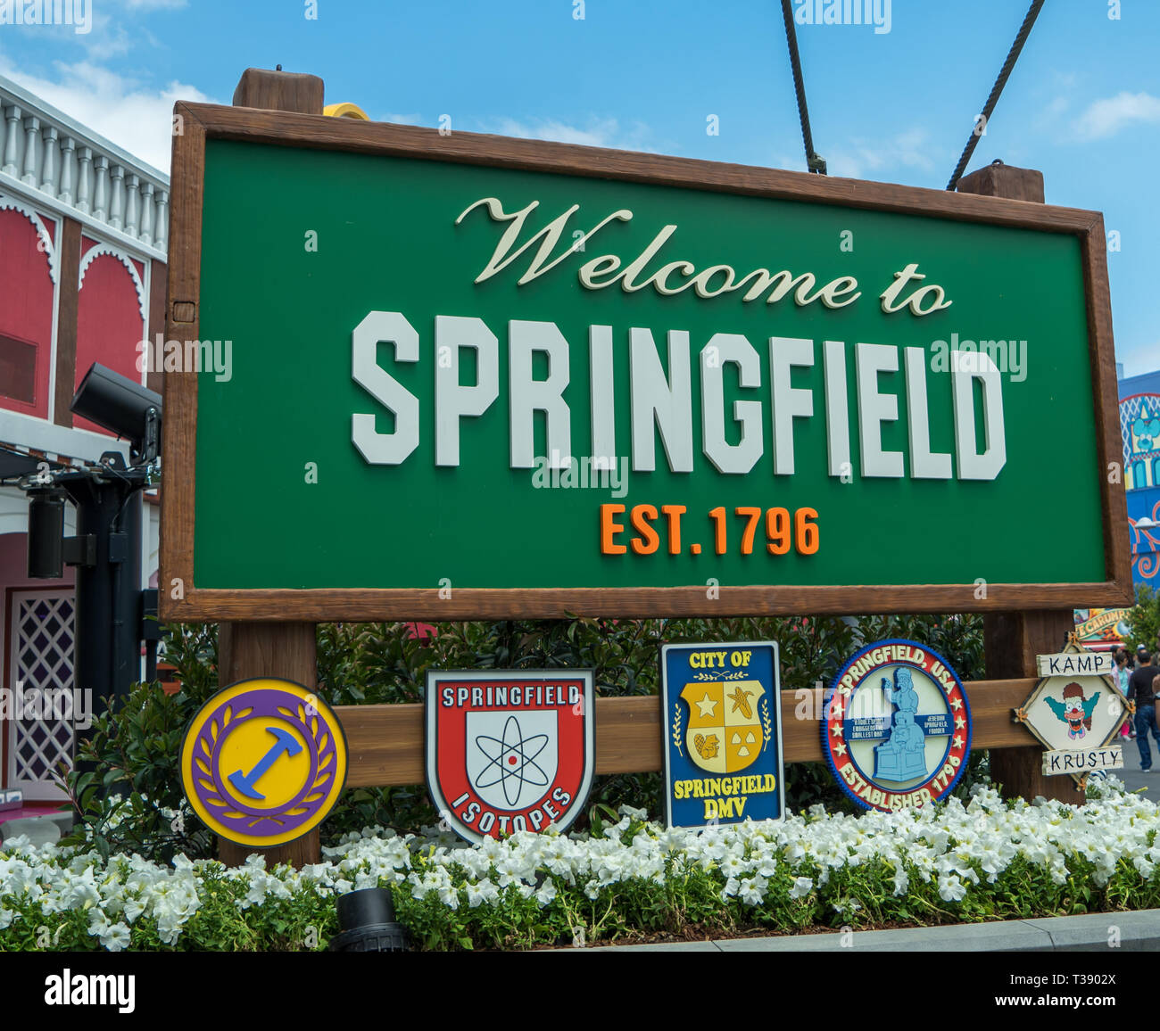 Universal Studios Theme Park, Willkommen in Springfield anmelden ...