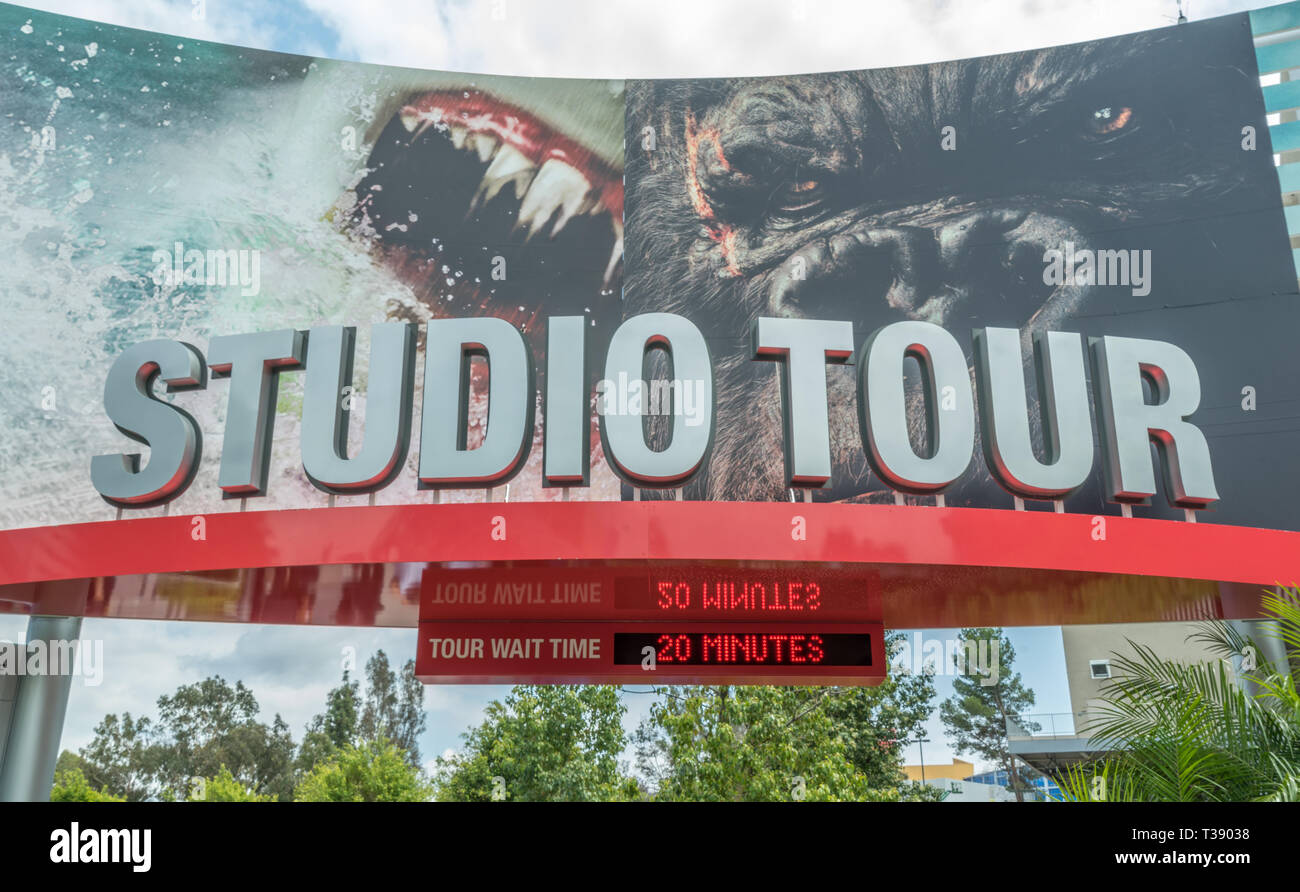 Universal Studios Theme Park, berühmten Studio Tour anmelden, Hollywood, Kalifornien Stockfoto