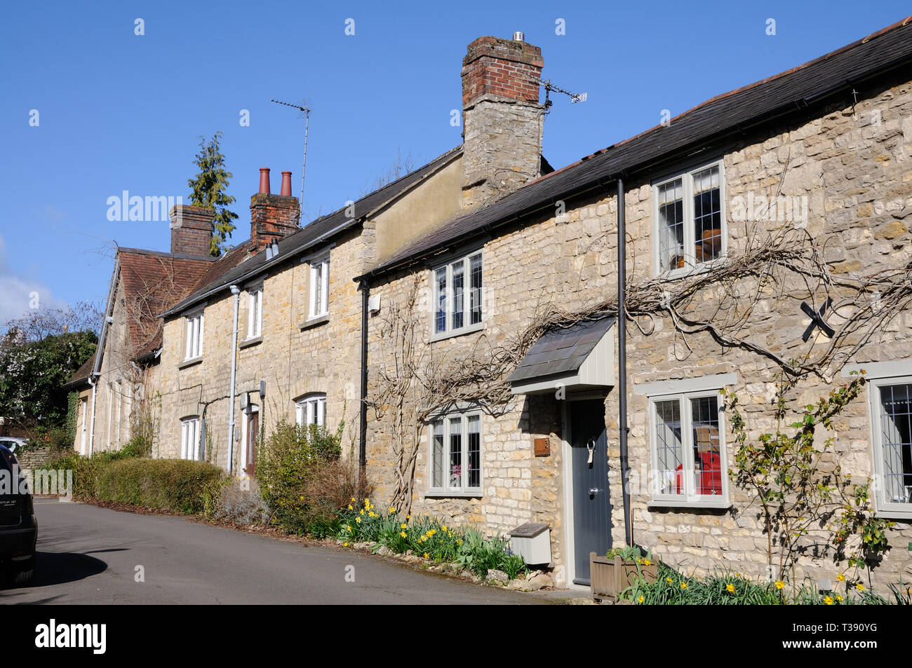 Ferienhäuser in Pebble Lane, Brackley, Northamptonshire Stockfoto